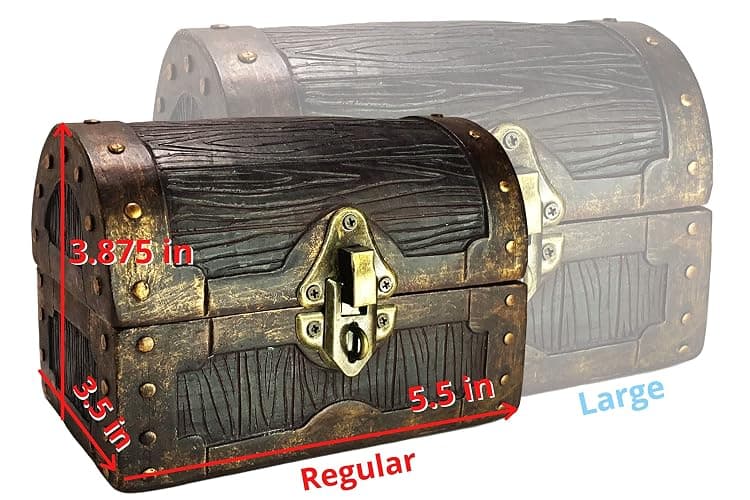 Galdor's Guild Mimic Dice Chest Storage Box | Free Lock & Key | Compatible with Dungeons & Dragons Players, Dungeon Master/DM RPG Gaming | Holder Vault Case | Holds 4 Polyhedral Sets (Regular) thumbnail 3