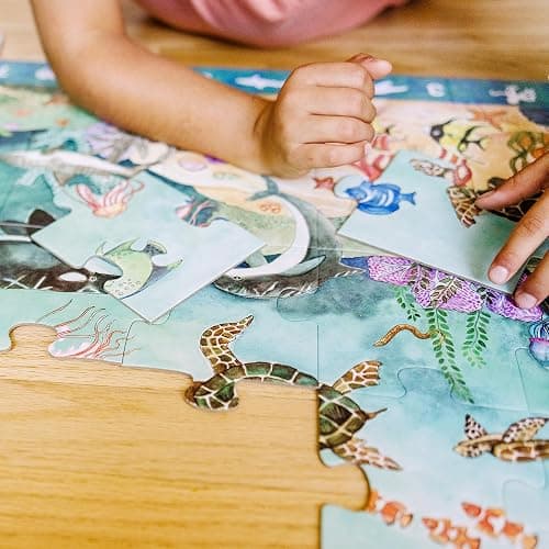 Melissa & Doug Search and Find Beneath The Waves Floor Puzzle (48 pcs, Over 4 feet Long) - FSC Certified thumbnail 7
