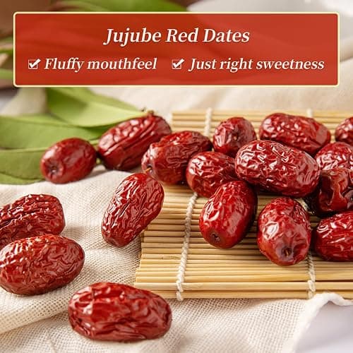 Haomly Jujube Date,10.58 oz/300g,Natural Health Snack,Sweet & Chewy & Delicious Dried Dates,Large-size Red Date for Snacking, Brewing Tea, Soup, Baking, Oatmeal,Improve sleep,No Additives thumbnail 7