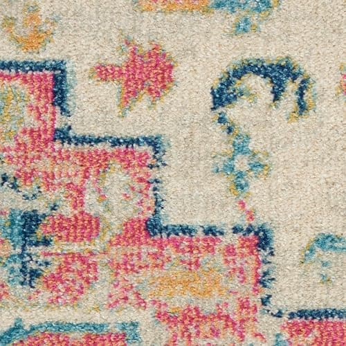 Nourison Home Passion Ivory/Pink 3'9" x 5'9" Area Rug, Boho, Moroccan, Bed Room, Living Room, Dining Room, Kitchen, Easy Cleaning, Non Shedding, (4' x 6') thumbnail 6