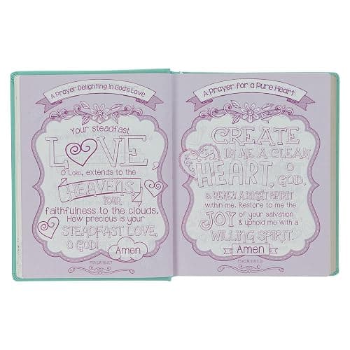 ESV Holy Bible, My Creative Bible For Girls, Faux Leather Hardcover w/Ribbon Marker, Illustrated Coloring, Journaling and Devotional Bible, English Standard Version, Teal (ESV Creative Editions Girls) - Hardcover thumbnail 6