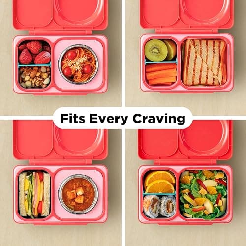 Omie OmieBox UP Kids Insulated Bento Box, Cherry Pink thumbnail 8