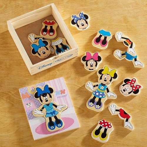 Melissa & Doug Disney Minnie Mouse Dress-Up Puzzle, 18 Pieces Mix and Match Outfits, Sorting & Matching Toy with Storage Case, Educational Puzzle for Toddlers Ages 3+ thumbnail 9