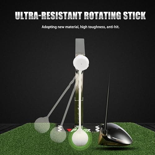 PGM Golf Swing Trainer - Golf Training Equipment with 5 Adjustable Height - Pure Path Swing Practice Mat Training Aid for Indoor Outdoor Home thumbnail 5