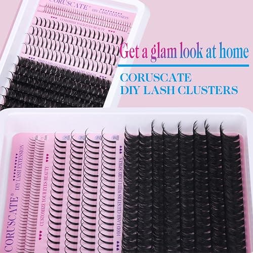 CORUSCATE 100D Lash Clusters with Bottom Lashes Spikes Eyelash Clusters Multi-type Individual Lashes Thick DIY Lash Extension Kit Fairy Cluster Eyelash Extensions 5-20mm Wispy Cluster Lashes Spike thumbnail 6