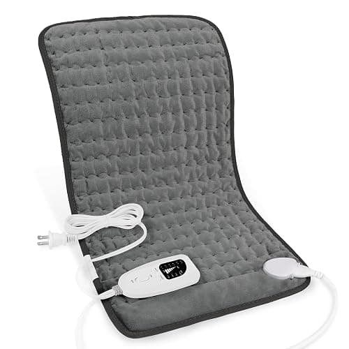 Deepsoon Heating Pad,Electric Heating Pads for Back,Neck,Abdomen,Moist Heating Pad for Shoulder,Knee,Arms,Legs,Dry/Moist Heat & Auto Shut Off,Birthday Gifts for Men and Women,Dark Gray,24x12 Inch - Image 1
