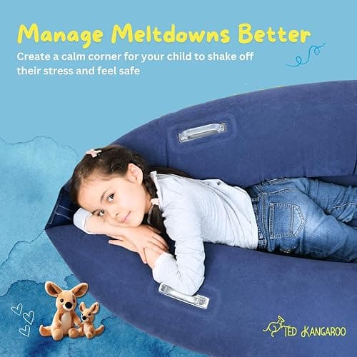 Sensory Chair for Kids — Inflatable Peapod for Children, Includes Electric Air Pump thumbnail 2