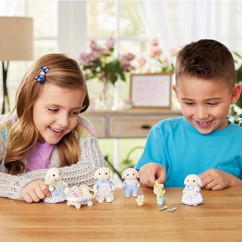 Calico Critters Flora Rabbit Family - Set of 5 Collectible Doll Figures for Children Ages 3+ thumbnail 4
