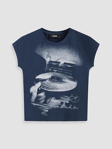 CIDER Jersey Round Neckline Graphic Short Sleeve Tee thumbnail 3