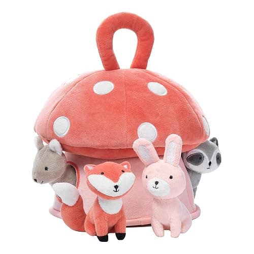 Lambs & Ivy Interactive Plush Mushroom House with Stuffed Animal Toys thumbnail 4