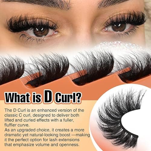 Mink Lashes Full Volume False Eyelashes 18mm Dramatic Faux Mink Eyelashes Natural Look Cat Eye Volume Eye Lashes Multipack by Focipeysa thumbnail 5