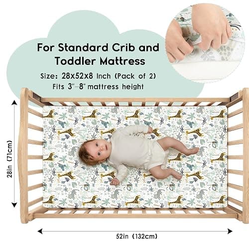 Yoofoss Baby Crib Sheets thumbnail 2