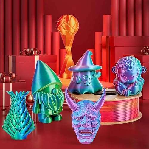 3Dgenius 3D Printer Filament Bundle Silk PLA Filament 1.75mm Pack 3D Printing Filament Pack Silk PLA 3D Printer Filament Fit Most FDM Printers, 250g X 4 Spools, Totally 1KG, 4Pack2 thumbnail 2