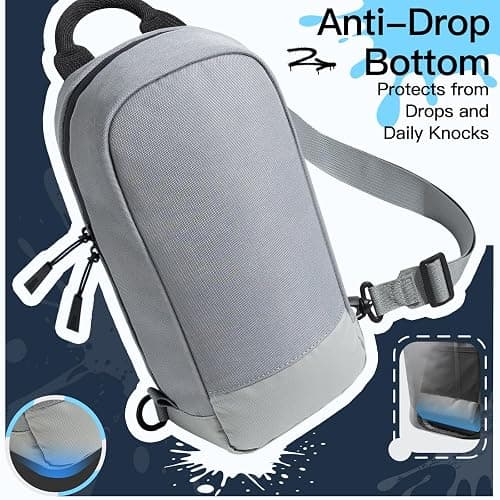 JETech Sling Crossbody Bag for Nintendo Switch 2/Switch OLED/Switch Console, Shoulder Bag with 8 Game Card Slots, Large Capacity for Accessories & Charger, Perfect for Daily Use & Travel, Grey thumbnail 6