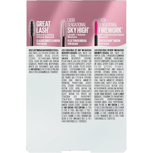 Maybelline Lash Sensational Holiday Mascara Makeup Kit, Includes Mini Sky High, Firework and Great Lash Mascara, 1 Makeup Gift Set thumbnail 2