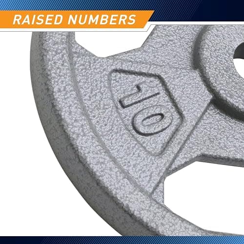 Marcy Classic 1" Cast Iron Standard Grip Plates for Strength Training and Weightlifting thumbnail 3