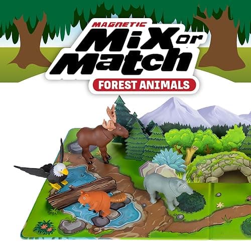 Popular PLAYTHINGS Mini Mix or Match Forest Animals, Magnetic Toy Set with Pop-up Playmat, Set of 7 thumbnail 2