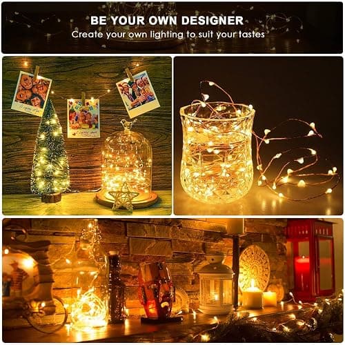 Mintlemon Fairy Lights 33ft 100 LEDs, 8 Lighting Modes Dimmable String Lights with Remote, USB Powered Twinkle Lights for Bedroom Garden Wedding Party Backdrop Tapestry Canopy Gazebo thumbnail 4
