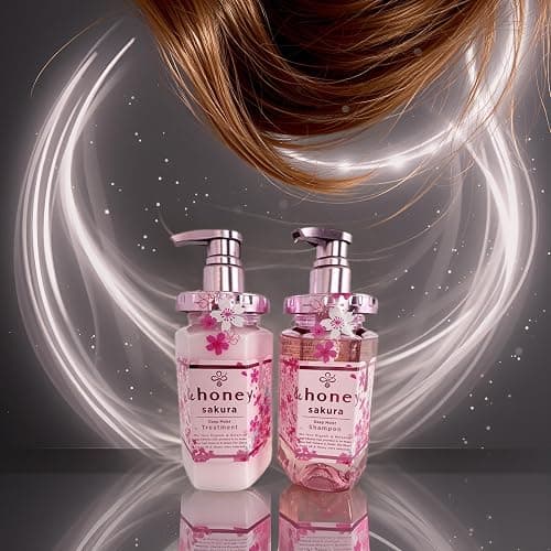 &honey Deep Moist Shampoo and Treatment Set, Sakura Edition with Hair Tie in Sprout Talk's package thumbnail 5