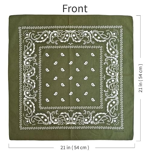 APIGANIZ 100% Cotton Bandanas, 21 x 21 inches, Set of 6 thumbnail 7