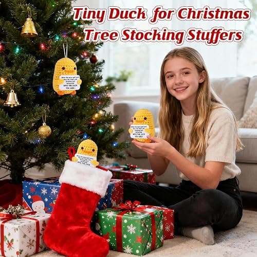 MBL Christmas Stocking Stuffers for Women - Emotional Positive Inspirational Support Small Funny Gag Crochet Duck Pickle Birthday Xmas for Men for Coworker Boss Colleges Her Him Friend thumbnail 5