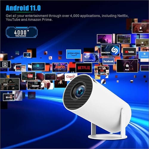 Videoprojecteur Mini Projecteur FHD 4K Portable Projecteur Video WiFi 6 BT5.2 Correction Trapèze Rotation 180° Rotation Compatible TÉLÉPhone/PC/HDMI/USB/PS5 [App intégrée] thumbnail 5