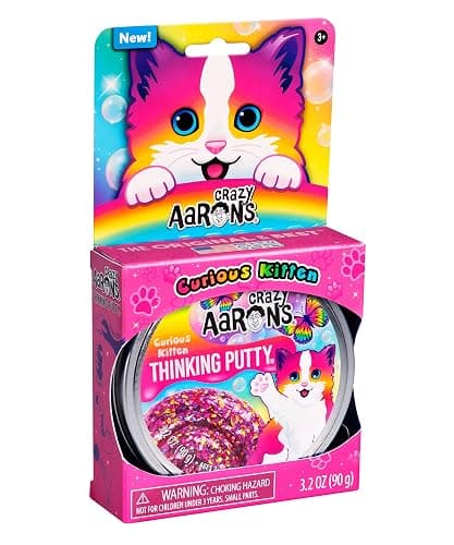 Crazy Aaron's Thinking Putty® - Curious Kitten - Multi-Color Sensory Putty for Kids and Grown ups in a 4" Tin - Creative and Endless Fun, Stress Relief Therapy Toys, Never Dries Out - Made in USA thumbnail 7