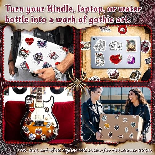 200PCS Dark Romance Book Stickers, Vinyl Spicy Romance Bookish Stickers for Adults, Journaling, Scrapbooking, Kindle & Laptop thumbnail 7