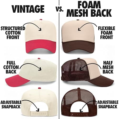 Revival Serif Vintage Trucker Hat | God Jesus | Premium Adjustable Christian Snapback Baseball Hat for Men & Women thumbnail 6