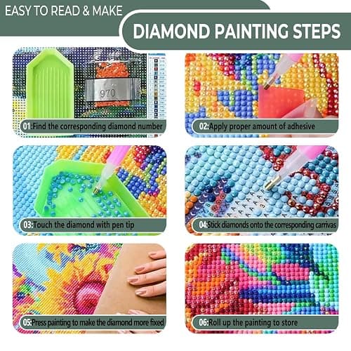 sdfkmlcdl Western Coastal Cowgirl Diamond Art Kits for Adults, Neutral Western Coquette Bow Boots Horse Full Drill Diamond Painting Kits for Adults Beginners 4 Pack, 9.8x11.8 Inch thumbnail 5