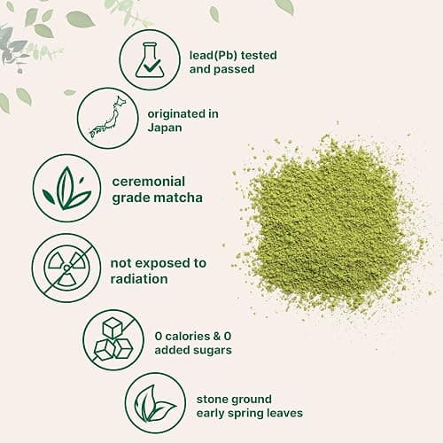 Organic Ceremonial Grade Matcha Powder, 100g | 100 Servings | Premium First Harvest Authentic Japanese Origin | 100% Pure Barista-Grade Sugar-Free Matcha Green Tea For Latte, Beverage & Baking thumbnail 3