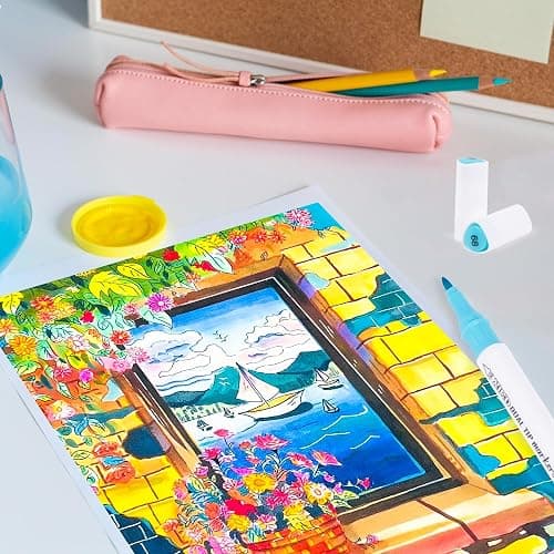 XIEED Alcohol Markers, 240 Colors Alcohol Markers Set for Artists, Students, Adults, Artists in Coloring & Drawing (Fine &Broad) thumbnail 2