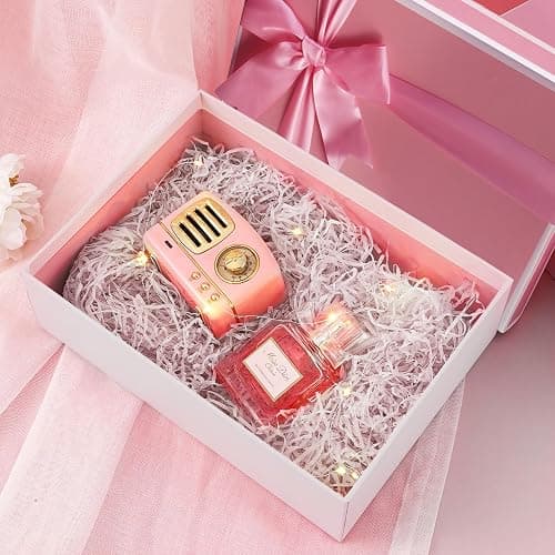 Airuisike Gift Boxes With Lids For Presents, Set Of 3 Pink Gift Wrap Boxes With Ribbon, Assorted Boxes For Presents, Sturdy & Pre-Wrapped Gift Box thumbnail 3