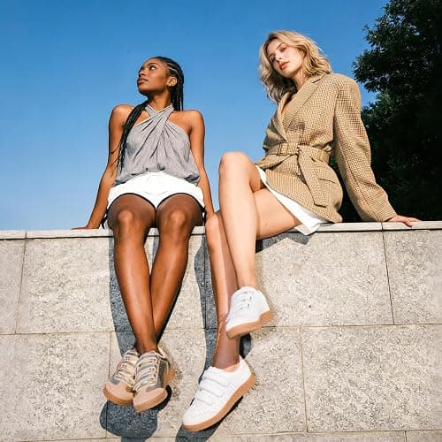CYNLLIO Sneakers for Women Fashion Cute Tennis Shoes 2026 Leather Suede Non-Slip Walking Shoes Casual Lightweight Comfortable thumbnail 2