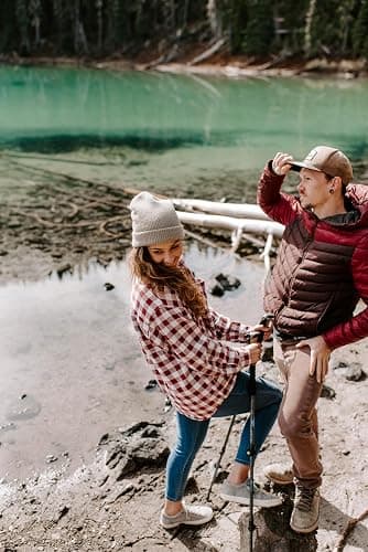 Cascade Mountain Tech Trekking Poles - Carbon Fiber Walking or Hiking Sticks with Quick Adjustable Locks thumbnail 8