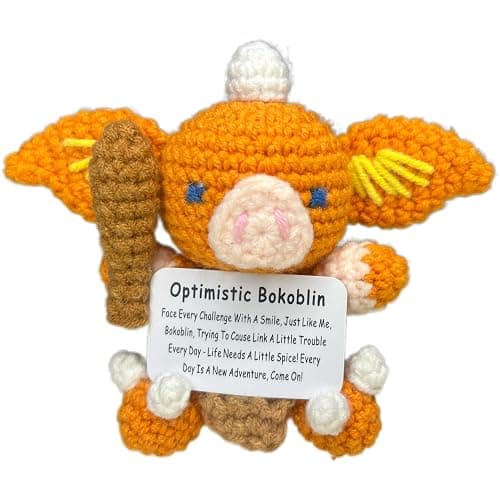 Lummitwit Emotional Support Crochet Kingdom Tears Bokoblin Crochet Animal Cute Positive Pig Stress Relief Therapy Gift Zelda Figures Funny Zelda Gifts Handmade Desk Accessoriesn - Image 1