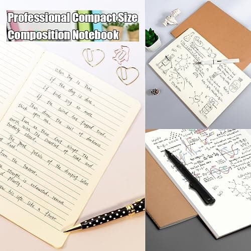 Zegrox 32 Pack A5 ruled Notebook Journals for travelers,students and office,Writing diary Subject Notebooks, Lined thick paper,60Pages, 30 Sheets,8.3x5.5inch thumbnail 6