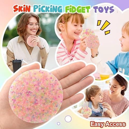 BOUBONI Picking Pad 2 Pack Skin Picking Fidget Toys Sensory Pick Pads Toy for ADHD Dermatillomania Trichotillomania Anxiety Stress Relief for Adults and Kids (Macaron Color) thumbnail 5