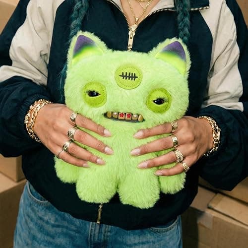 Fuggler Baddies Fuggs 9 Inch Plush Collectible Toy (Annoyed Alien) by ZURU Featuring Funny Ugly Monster Designs with Fierce Attitude, Bold Style, Unsettling Expressions thumbnail 8