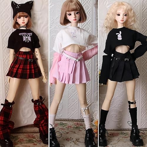 Bjd Doll Clothes Handmade Fashionable and Cute Clothing Suitable for 1/3 1/4 18inch 24 inch BJD SD Doll (J, 1/4) thumbnail 4