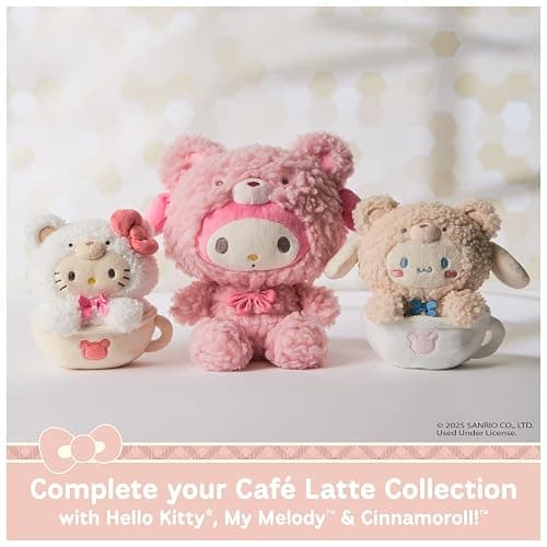 GUND Sanrio Official Hello Kitty Café Latte Teddy Bear Plush, Collectible Plush Toy, Stuffed Animal for Ages 1 and Up, White, 6” thumbnail 7