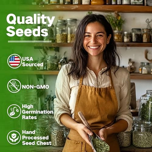 LUSH&DEW Medicinal Herb Gardening Gifts for Herbalists, Apothecary Seed Chest, 40 Varieties 36,000+ Non-GMO Heirloom Seeds for Planting Herbs in Raised Bed Windowsill, Survival Seed Kit for Herbal Tea thumbnail 5