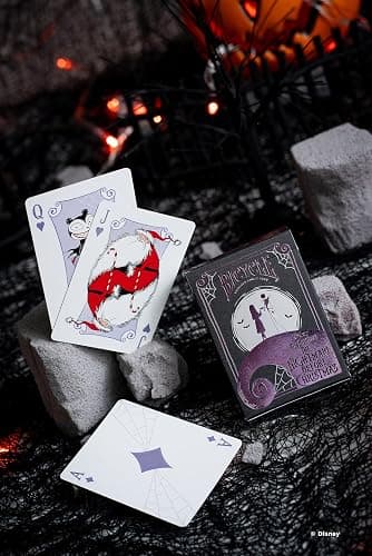 Disney Tim Burton's Nightmare Before Christmas Inspired Playing Cards Featuring Jack Skellington, 1 Deck for Halloween Gifts, Christmas Stocking Stuffers, or Vacation Travel Games thumbnail 7