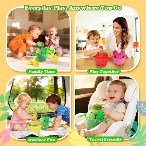 SAIMAND Baby Toys 6-12 Months,16PCS Montessori Plush Sensory Play Food Gift | Color Sorting Fruit & Vegetable Sensory Toys for Babies, Soft Play Food with Crinkle & Rattle,Gifts for 1-Year-Old Boys&Girls thumbnail 9