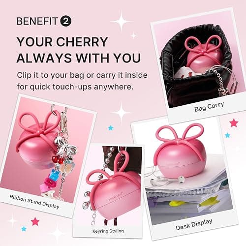medicube Ribbon Cherry Hair Brush, Detangler for Glass Hair, Pink | Gentle 4-Level Detangling Pins for Straight to Wavy Hair, Portable Brush with Cap, Korean Hair Care, Forevercherry Collab thumbnail 6