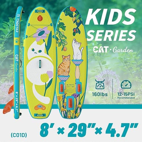 iTAOSTAR Pets 8'×29" / 11'×35" / 11'6"×34"/11'×34" Inflatable Paddle Board, One-Stop Premium SUP Accessories, Extra Wide Paddle Board for More Balance, Tailored Fins for More Fun thumbnail 2