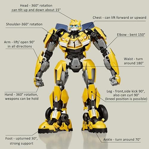 YOLOPARK Bumblebee Transformers Toy Rise of The Beasts Action Figure,Highly Articulated 6.5 Inch Transformer Toys for Boys Girls 8 Years Old and Up,No Converting Bumblebee Model Kit thumbnail 5