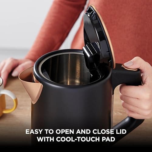 Ninja Perfect Temperature Kettle, LED Display, Black & Copper, KT200UKCP | 1.7L, Easy to Use Kettle with Rapid Boil and Temperature Control & Hold thumbnail 10