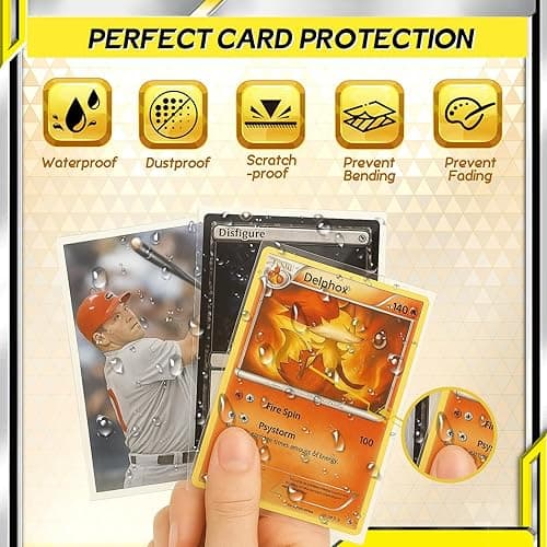 600 Count Card Sleeves, Clear Soft Penny Sleeves, Plastic Baseball Card Sleeves, Trading Card Protectors Fit for Sports Cards, MTG, TCG, Gaming Cards,Standard Cards thumbnail 5
