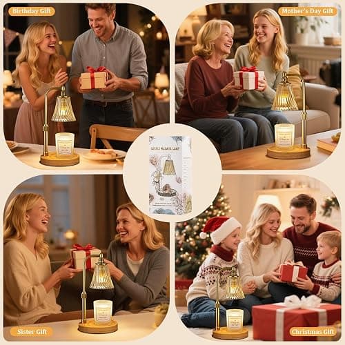 Candle Warmer Lamp with Timer Dimmable,Birthday Gifts for Women Mom Sister,Adjustable Height Wax Melt Warmer for Jar Candles,House Warming Gifts New Home,Ideal for Office,Dorm,Bedroom Home Decor thumbnail 5